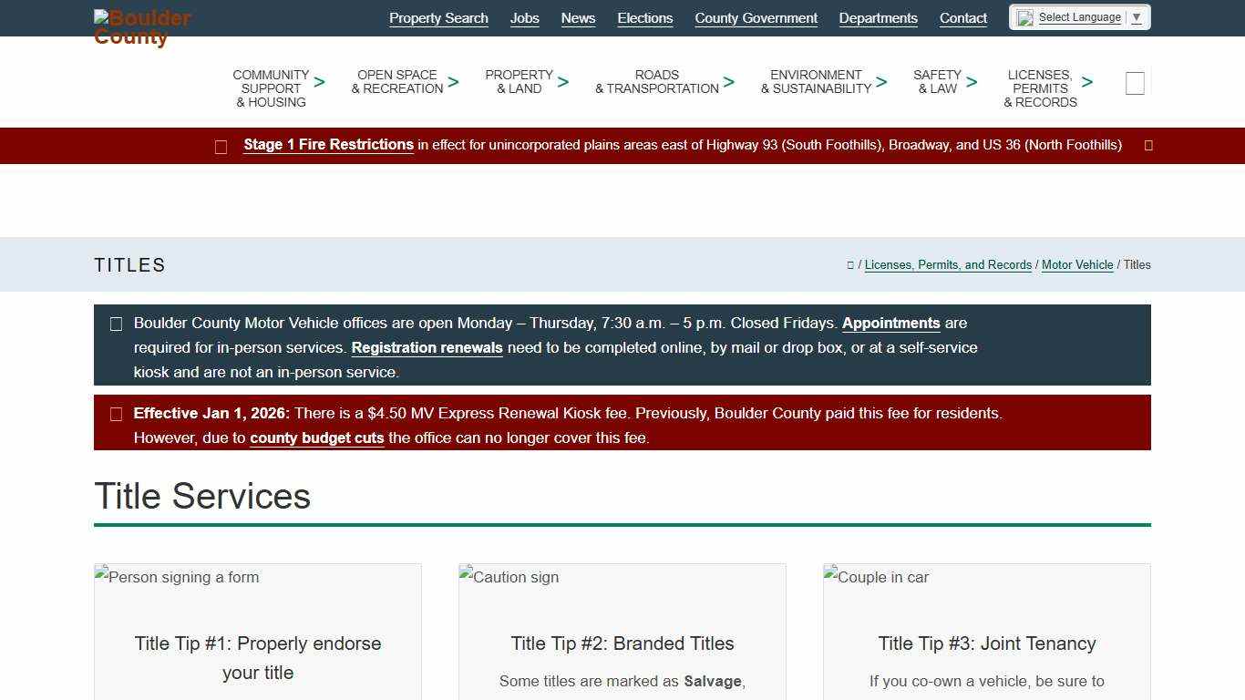 Titles - Boulder County